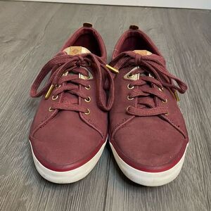Sperry Sailor Lace to Toe maroon lace-up Sneaker Women's Size 7
